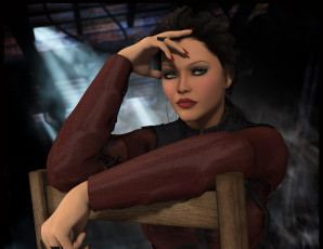 Картинка 3д+графика люди+ people взгляд девушка фон