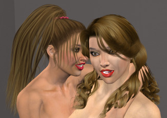 Картинка 3д+графика портрет+ portraits фон взгляд девушки