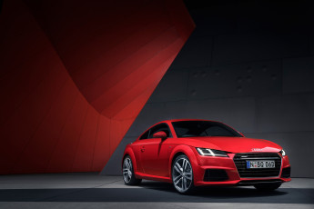 Картинка автомобили audi s line quattro tfsi красный 2-0 coupе tt 2015г 8s au-spec