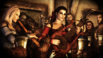 обоя 3д графика, фантазия , fantasy, мужчина, фон, взгляд, девушки