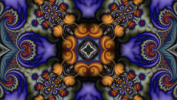 Картинка 3д+графика фракталы+ fractal узор фон цвета