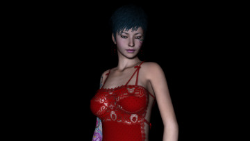 Картинка 3д+графика люди+ people девушка взгляд фон