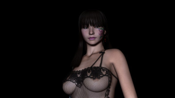 Картинка 3д+графика люди+ people взгляд девушка фон