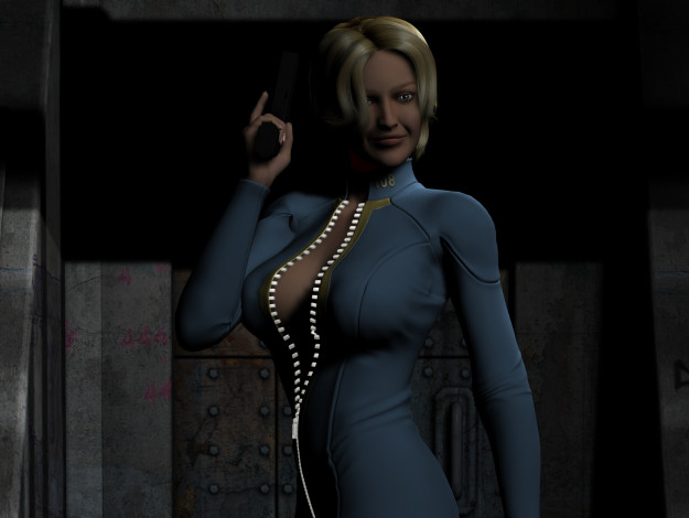 Обои картинки фото 3д графика, люди , people, взгляд, фон, девушка