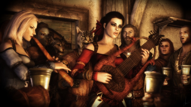 Обои картинки фото 3д графика, фантазия , fantasy, мужчина, фон, взгляд, девушки