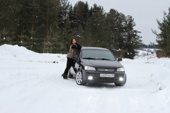 обоя автомобили, -авто с девушками, chevrolet, lacetti