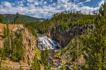 Картинка природа водопады простор