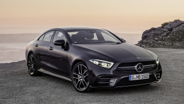обоя 2019 mercedes-amg cls 53 4matic, автомобили, mercedes-benz, cls, 53, седан, mercedes, amg, побережье, 2019, черный, 4matic