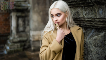 Картинка календари девушки 2018 девушка взгляд