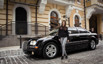 обоя автомобили, -авто с девушками, 300c, chrysler, boss