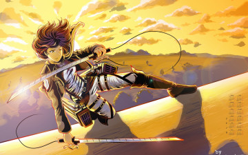 Картинка календари аниме взгляд лицо девушка 2018 облака оружие