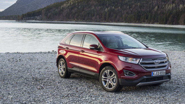 Обои картинки фото ford edge 2017, автомобили, ford, edge, red, 2017