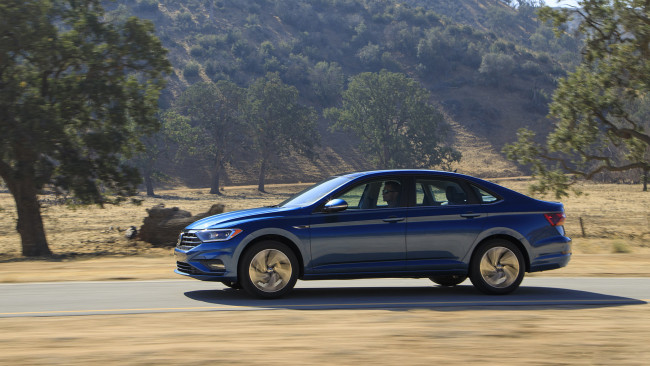 Обои картинки фото volkswagen jetta 2019, автомобили, volkswagen, 2019, jetta, blue