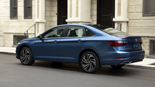 Обои картинки фото volkswagen jetta 2019, автомобили, volkswagen, jetta, blue, 2019