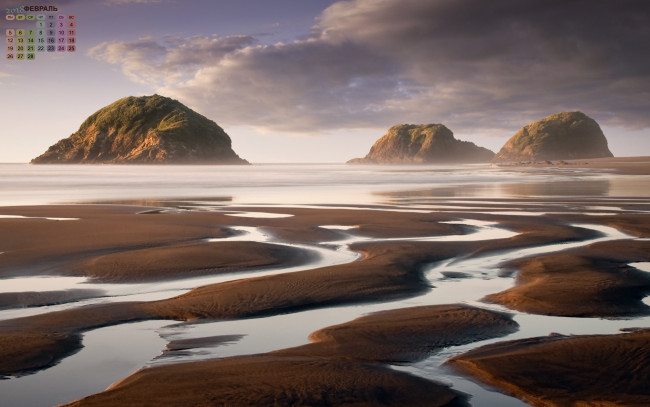 Обои картинки фото календари, природа, 2018, холм, водоем