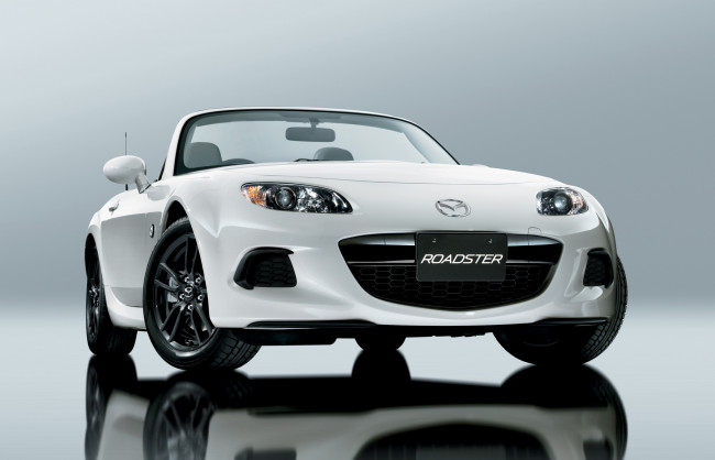 Обои картинки фото mazda roadster 2012, автомобили, mazda, белый, 2012, roadster
