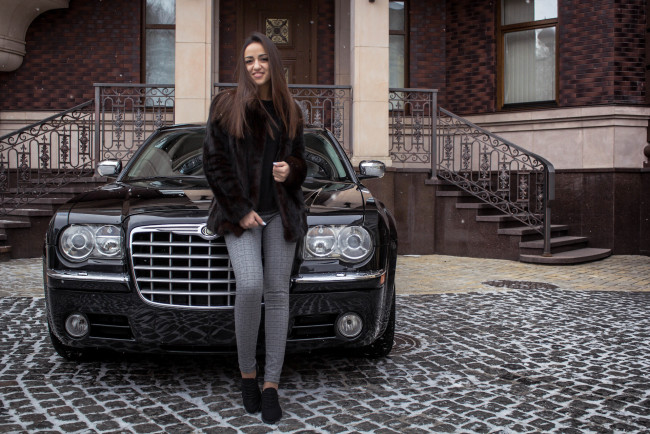 Обои картинки фото автомобили, -авто с девушками, boss, 300c, chrysler