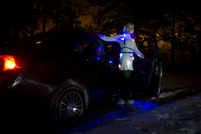 Обои картинки фото автомобили, -авто с девушками, toyota, corolla