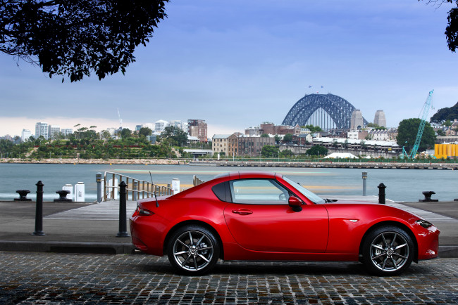 Обои картинки фото mazda mx-5 rf-gt au-spec 2017, автомобили, mazda, 2017, au-spec, rf-gt, mx-5, красный
