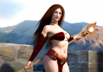 Картинка 3д+графика фантазия+ fantasy фон взгляд девушка