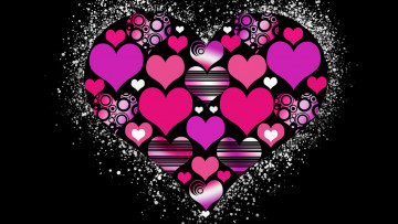 Картинка праздничные день+святого+валентина +сердечки +любовь сердечки фон