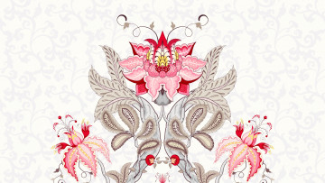 Картинка векторная+графика цветы+ flowers фон цветы