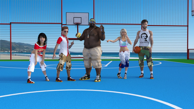 Обои картинки фото 3д графика, спорт , sport, девушки, взгляд, фон