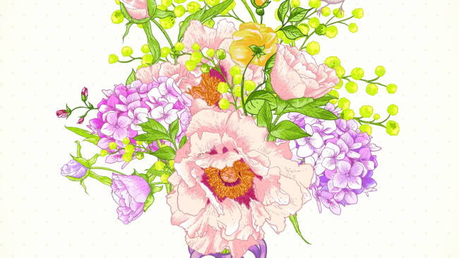 Обои картинки фото векторная графика, цветы , flowers, фон, цветы