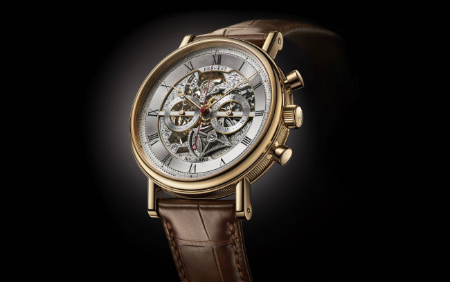 Обои картинки фото breguet, бренды, - другое, швейцарские, часы, черный, фон, наручные