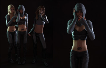 Картинка 3д+графика фантазия+ fantasy девушки фон униформа взгляд тату