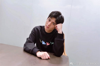 Картинка мужчины wang+hao+xuan актер свитер стол