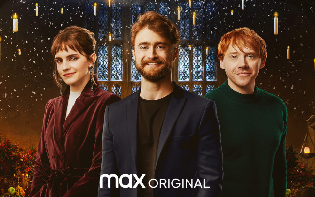 Обои картинки фото harry potter 20th anniversary,  return to hogwarts || 2022, кино фильмы,  return to hogwarts, гарри, поттер, 20, лет, спустя, возвращение, в, хогвартс, документальный, дэниэл, рэдклифф, руперт, гринт, эмма, уотсон
