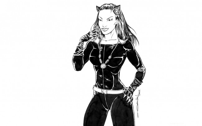 Обои картинки фото рисованное, люди, девушка, костюм, ушки