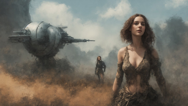 Обои картинки фото фэнтези, девушки, нейросети, графика, нейроарт, ai, art, нейронные, сети, рисунки, нейро, искусство