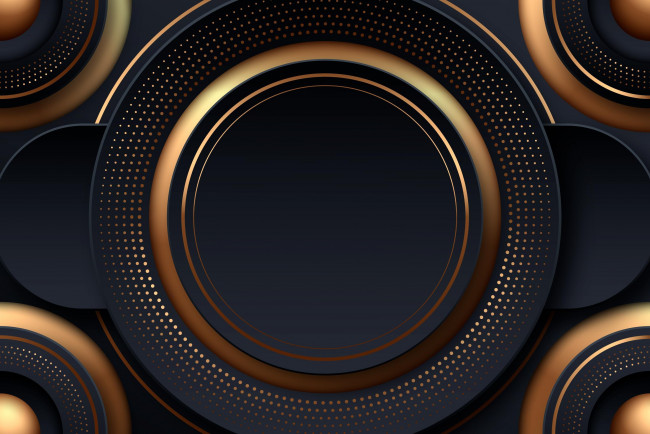 Обои картинки фото векторная графика, -графика , graphics, абстракция, темный, фон, вектор, элементы, черный, позолота