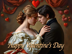 Картинка праздничные день+святого+валентина +сердечки +любовь влюбленные надпись