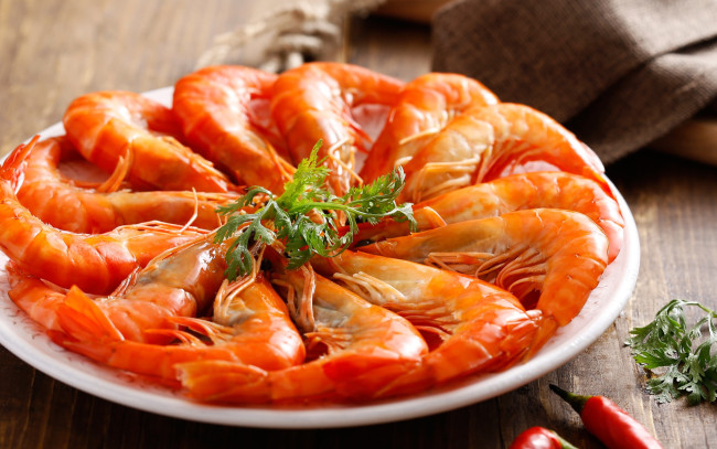 Обои картинки фото еда, рыбные блюда,  с морепродуктами, креветки