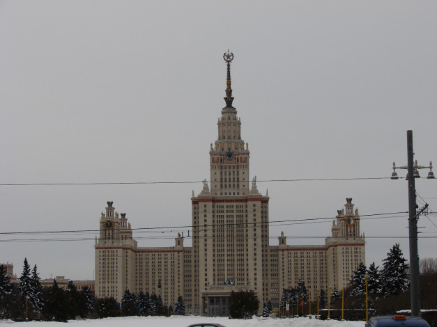 Обои картинки фото воробьевы, горы, московский, государственный, университет, города, москва, россия