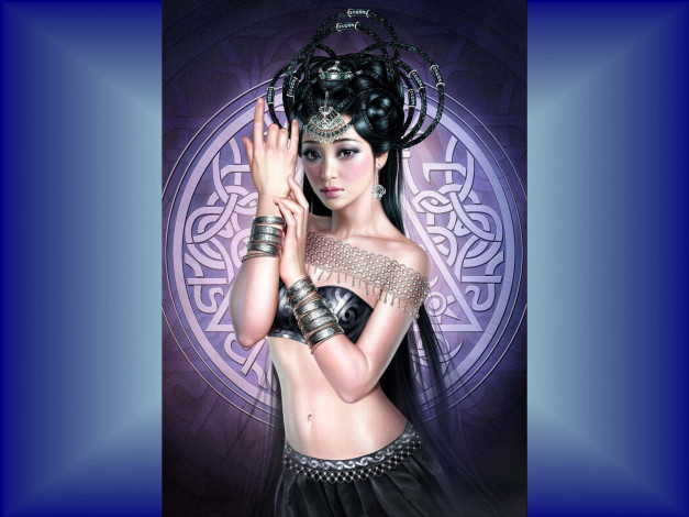 Обои картинки фото flying, фэнтези, девушки