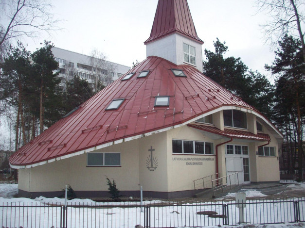 Обои картинки фото рига, латвийская, новоапостольская, церковь, города, латвия