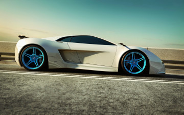 Картинка автомобили 3д audi белый спортивный