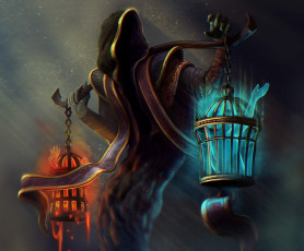 Картинка фэнтези призраки клетки души призрак демон магия