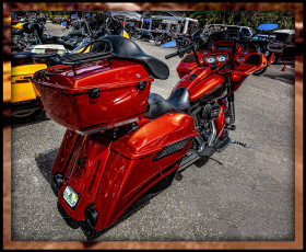 Картинка мотоциклы harley-davidson байк площадка улица