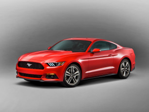 Картинка автомобили mustang coupe 2014г красный