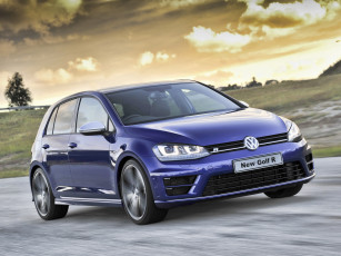 Картинка автомобили volkswagen golf r 5-door za-spec typ 5g 2014г синий