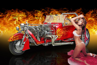 Картинка мотоциклы мото+с+девушкой t-bucket