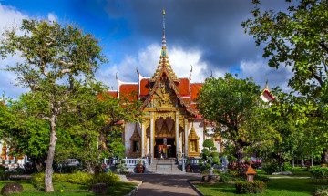 Картинка chalong+temple +phuket +thailand города -+буддистские+и+другие+храмы храм религия буддизм