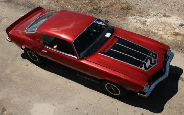 Картинка автомобили camaro stripes red