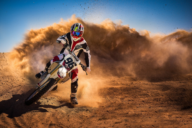 Обои картинки фото спорт, мотокросс, гонщик, байк, экипировка