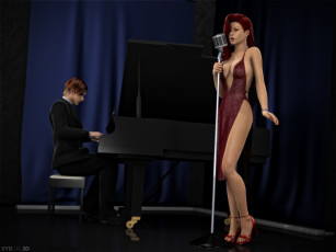 Картинка 3д+графика люди+ people фон взгляд девушка